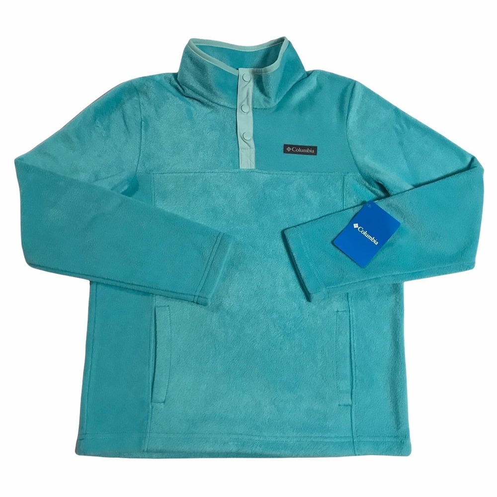 Columbia Youth Girls Warm Fleece Pullover‎ Sweater Sz L ( 14-16 Years) Turquoise